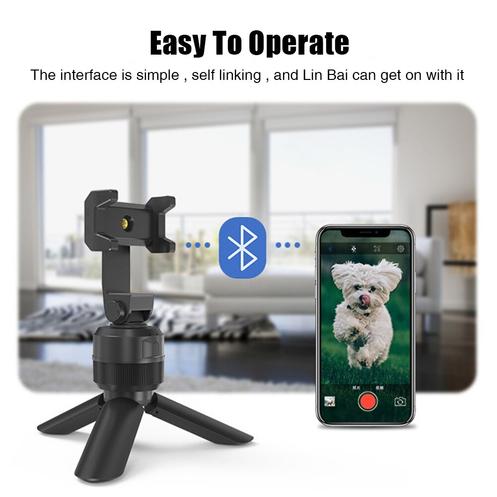 360 Degree Rotation Home Travel Gimbal Stabilizer For Smartphones Portable Anti Shake Multiple Angle Auto Face Object Tracking