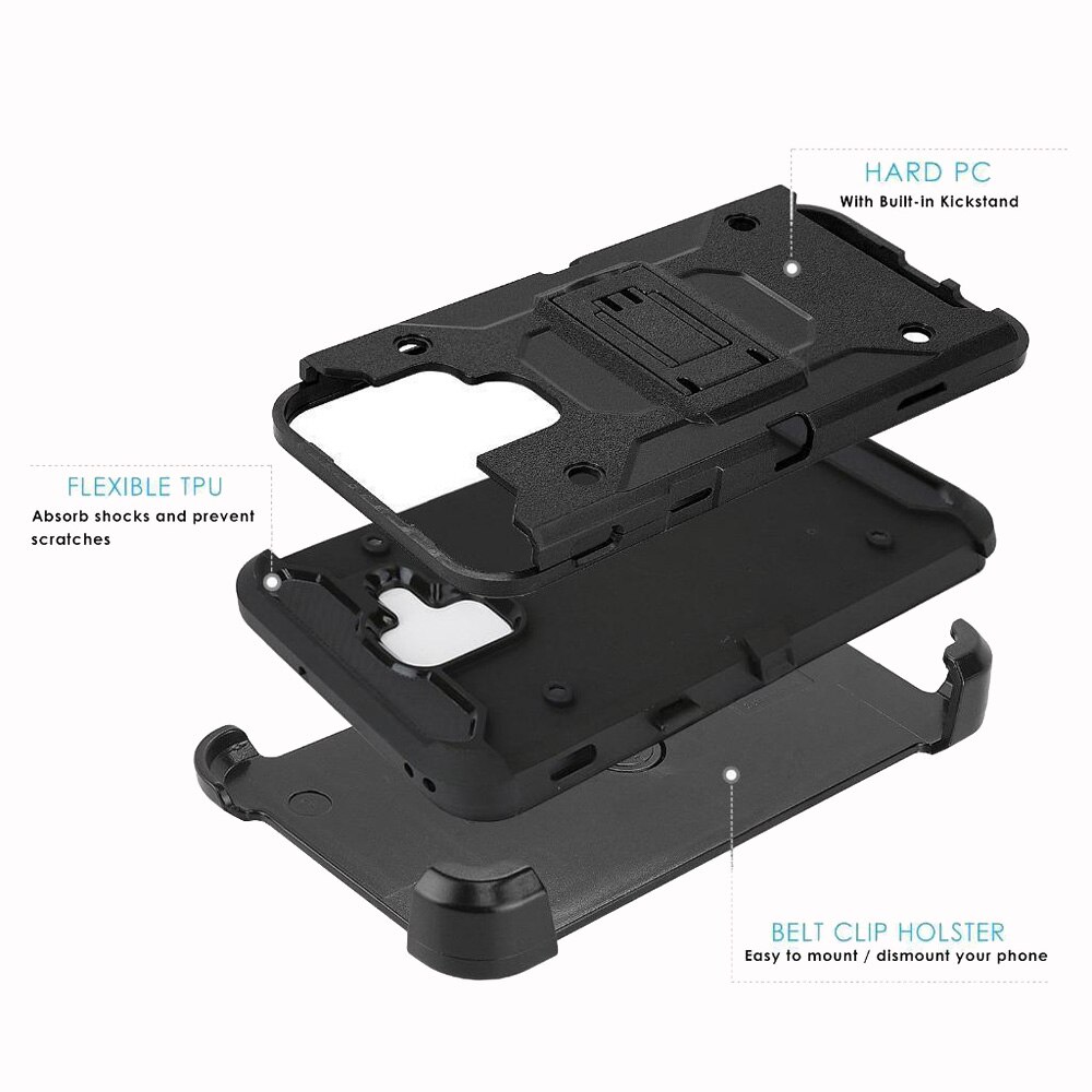 Heavy Duty Hybrid Armor Case For Samsung Galaxy A6 Shockproof Protective Belt Clip Holster Cover For Samsung Galaxy A6