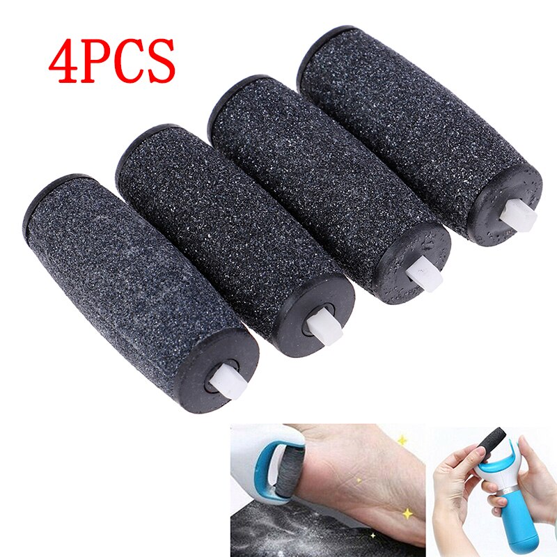 Lima eléctrica de pies de , máquina de pedicura USB, reparación de pies, removedor de cutículas muertas, herramienta para el cuidado de los pies en casa: 4pcs Roller Head