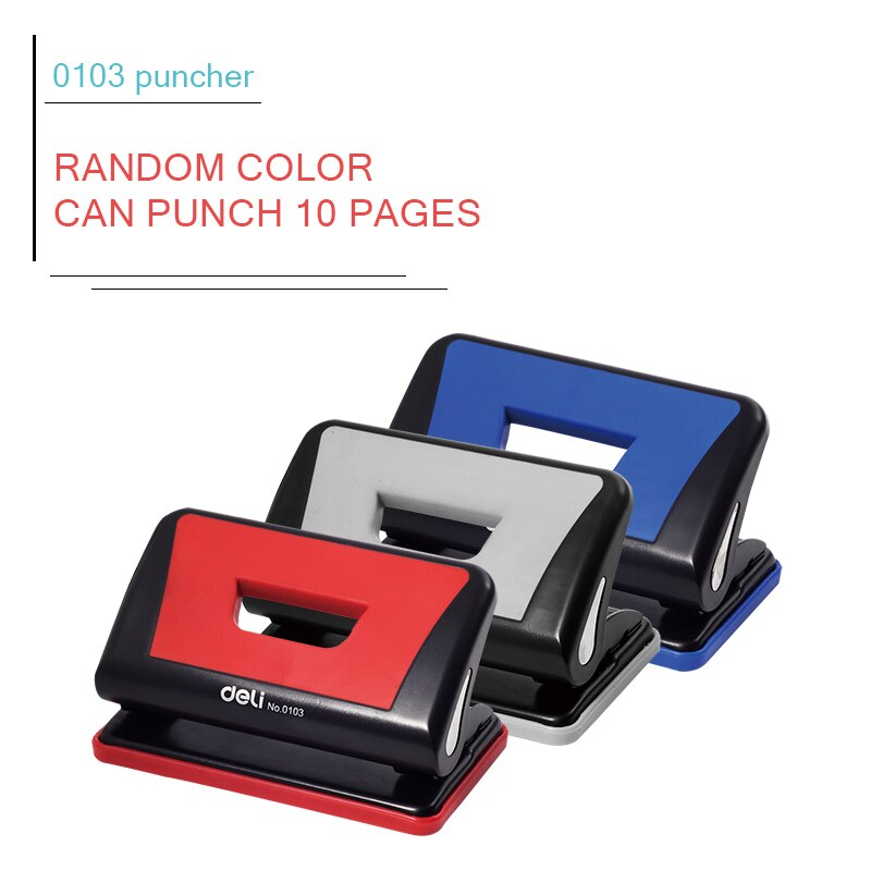 Double Hole Punch Binding Machine Loose Leaflet Small Student Round Hole Ring Hole Manual Document Paper Book Punch Machine: 0103 mixed colors