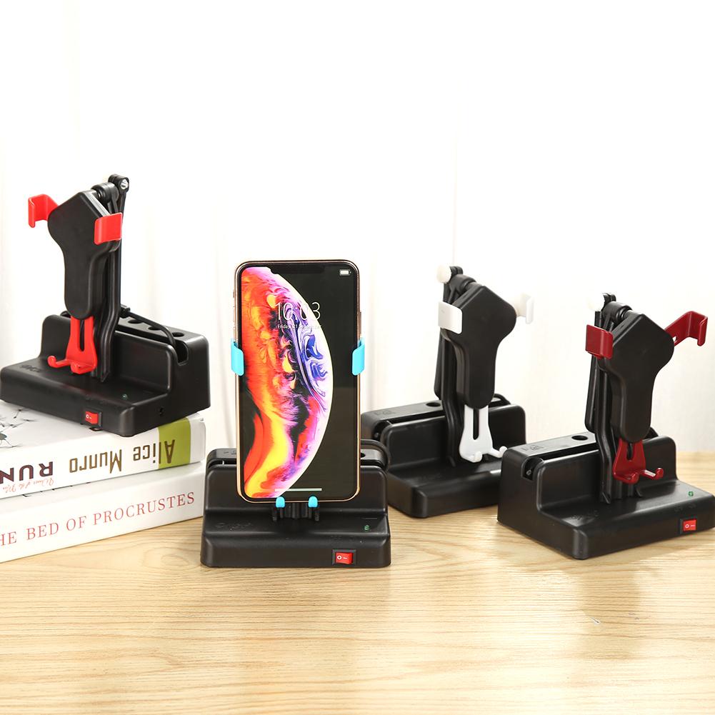 Stop motion stand shaker mobiltelefon wiggle enhed automatisk telefon swing motion trin stigende ryste skridttæller holder
