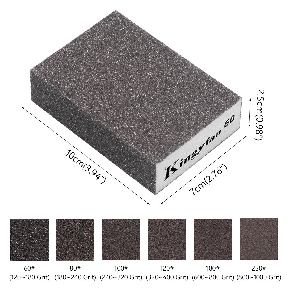 Sanding Sponges Sanding Blocks Sponge Sand Block Polishing Wood Furniture Metal Derusting Polishing Sandpaper Washable