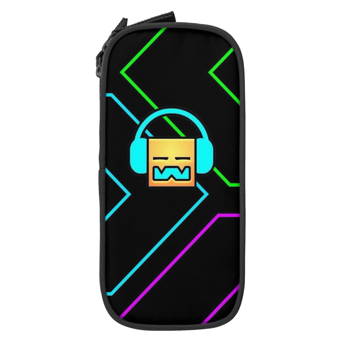 Geometry Dash etui dubbellaags grote capaciteit voor school etui perfecte: zwart