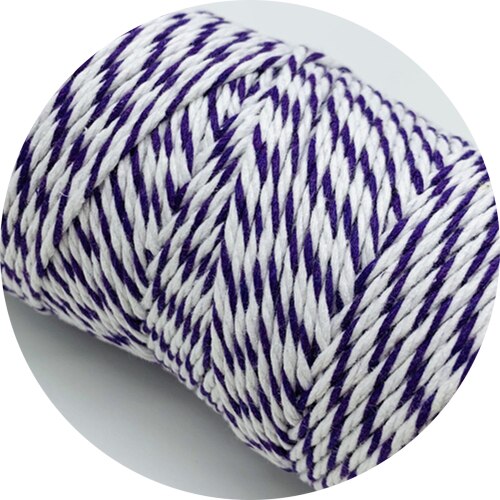 10yards 2mm 100% Cotton Rope Colorful Twisted String Cotton Cords Rope For Home Decor Handmade Christmas DIY Wrap: 06
