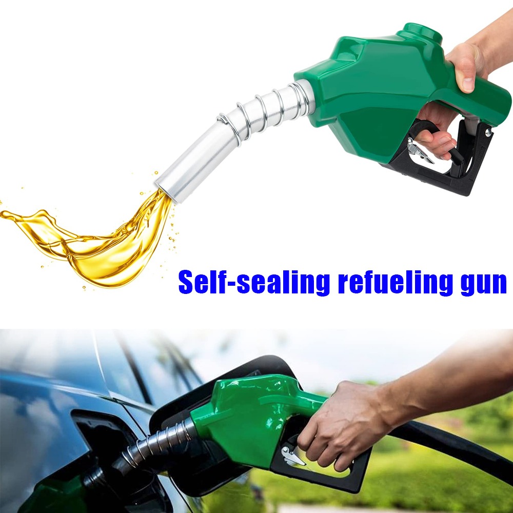 Bico de abastecimento com desligamento automático, bico para gasolina/diesel em liga de alumínio à prova de vazamentos, adequado para abastecimento em postos de gasolina e garagens.