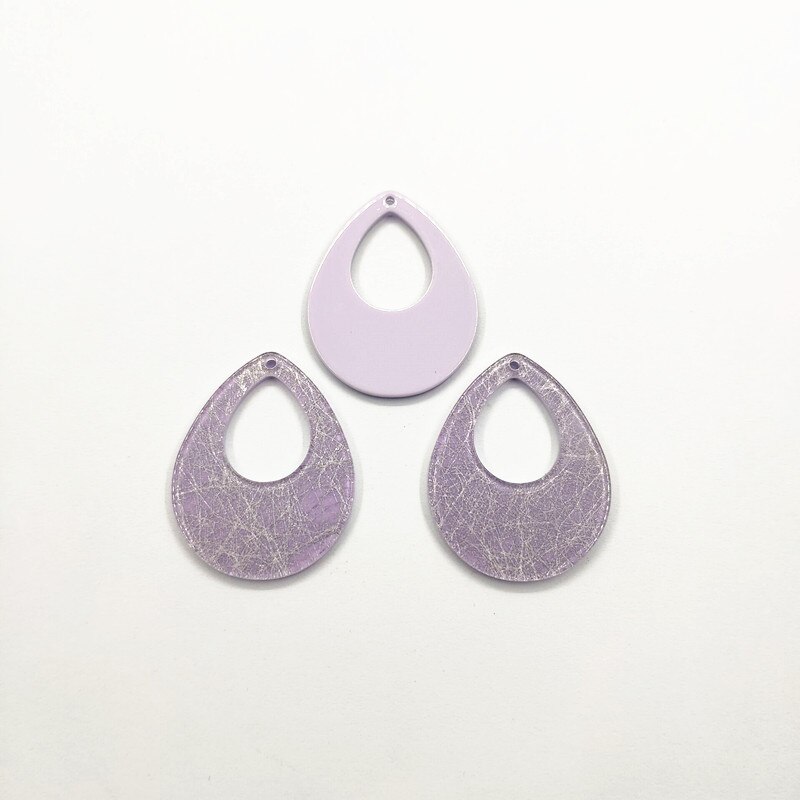 Chegada de novo! 38x30mm 100 pces acrílico gota-forma charme/conectores para colar, brincos peças, acessórios, feito à mão jóias diy: purple