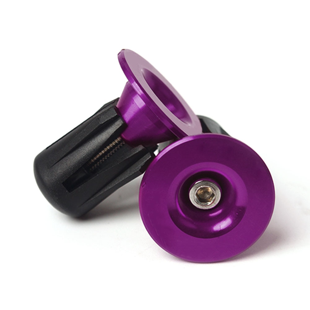 Góra rower blokada ze stopu aluminium zaślepka MTB Droga uchwyt rowerowy kierownica wtyczka zaślepka akcesoria rowerowe zaślepka zaślepka zaślepka: Fioletowy