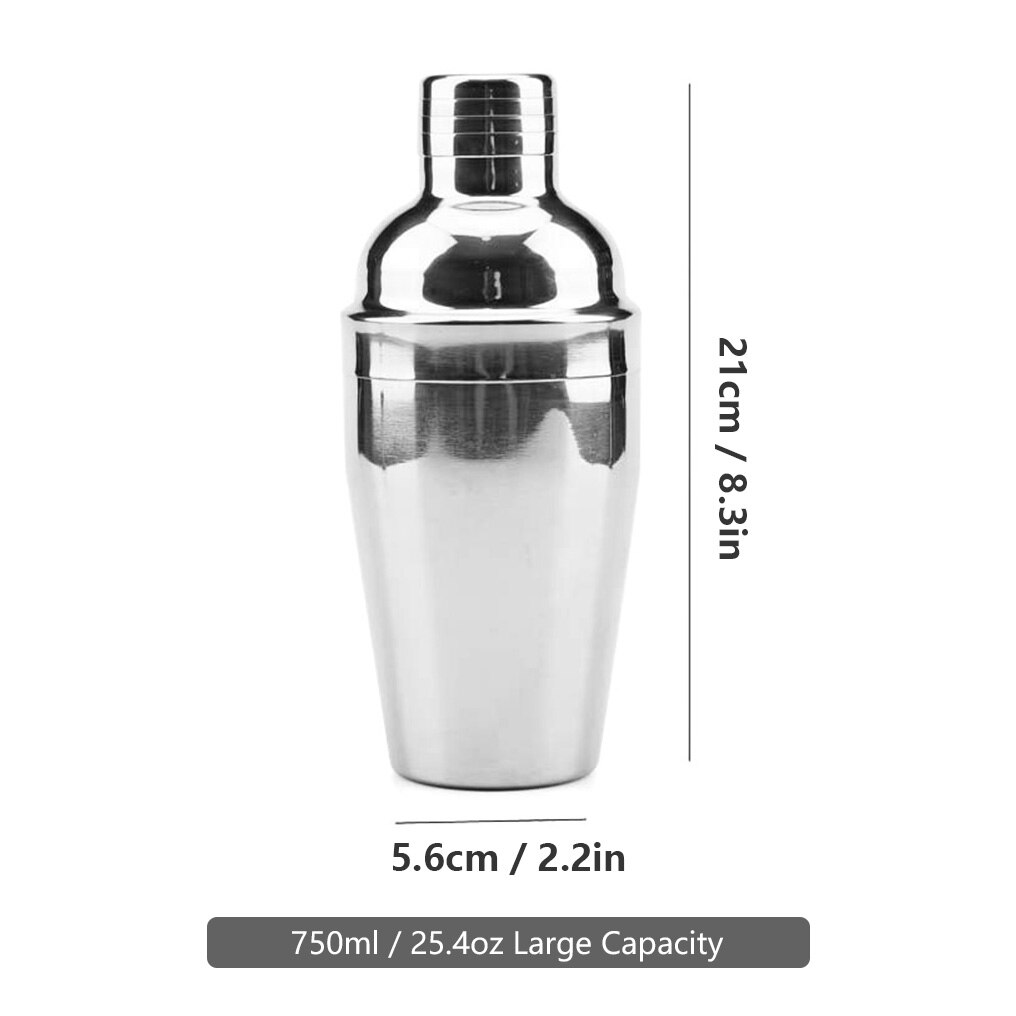 14pcs Cocktail Shaker Set with Wood Rack Stand 750ml Stainless Steel Cocktail Mixology Kit Making Wine Bars Set Drinks Tool