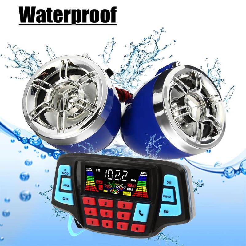 Motorfiets Stuur Audio Systeem Bluetooth USB TF FM Radio MP3 Luidsprekers