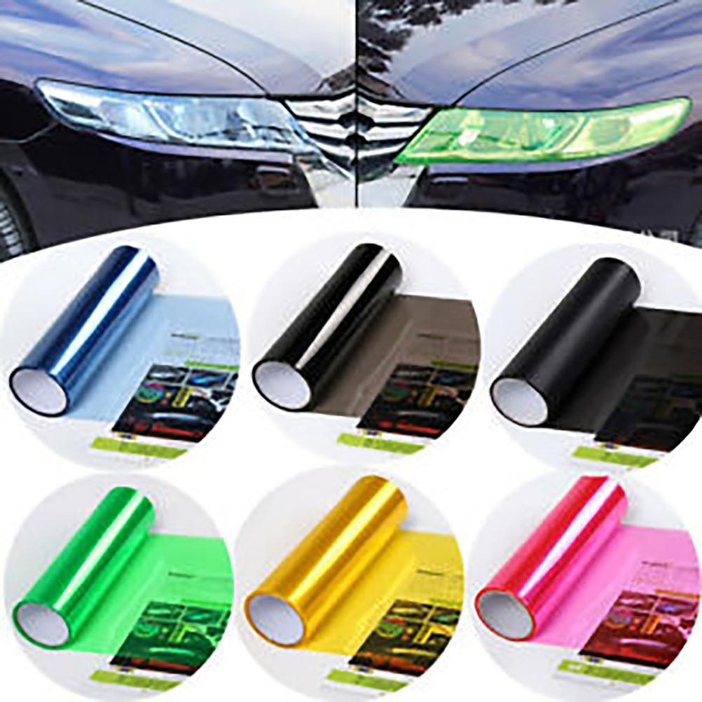 Linterna del coche de la luz trasera tinte de vinilo película única etiqueta linterna del coche de la película de cambio color de luz de la luz de niebla de La etiqueta engomada