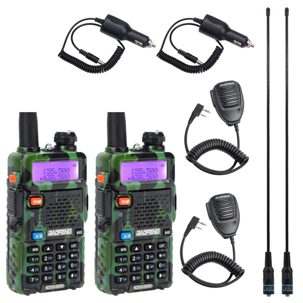 2 STUKS Baofeng BF-UV5R Amateur Radio Draagbare Walkie Talkie Pofung UV-5R 5W VHF/UHF Radio Dual Band Twee way Radio UV 5r CB Radio