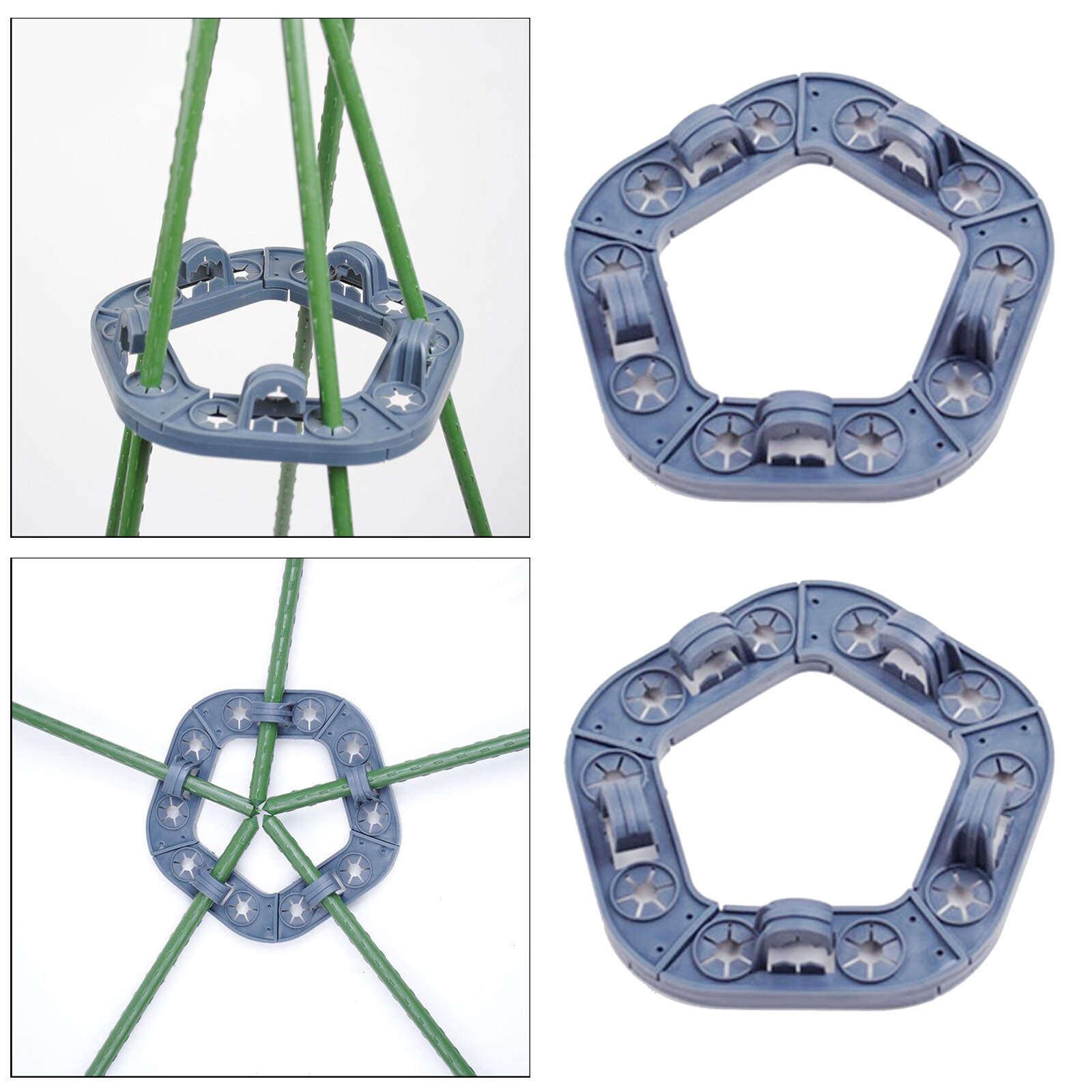 2pcs Garden Cane Grip Support Bamboo Plant Sticks Holder Sweet Pea Bean Cucumber Climbing Plants