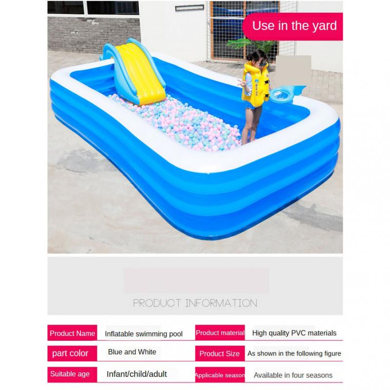1pc Portable Outdoor Inflatable Swimming Pool Family Inflatable Pool for Child Balconies Terraces
