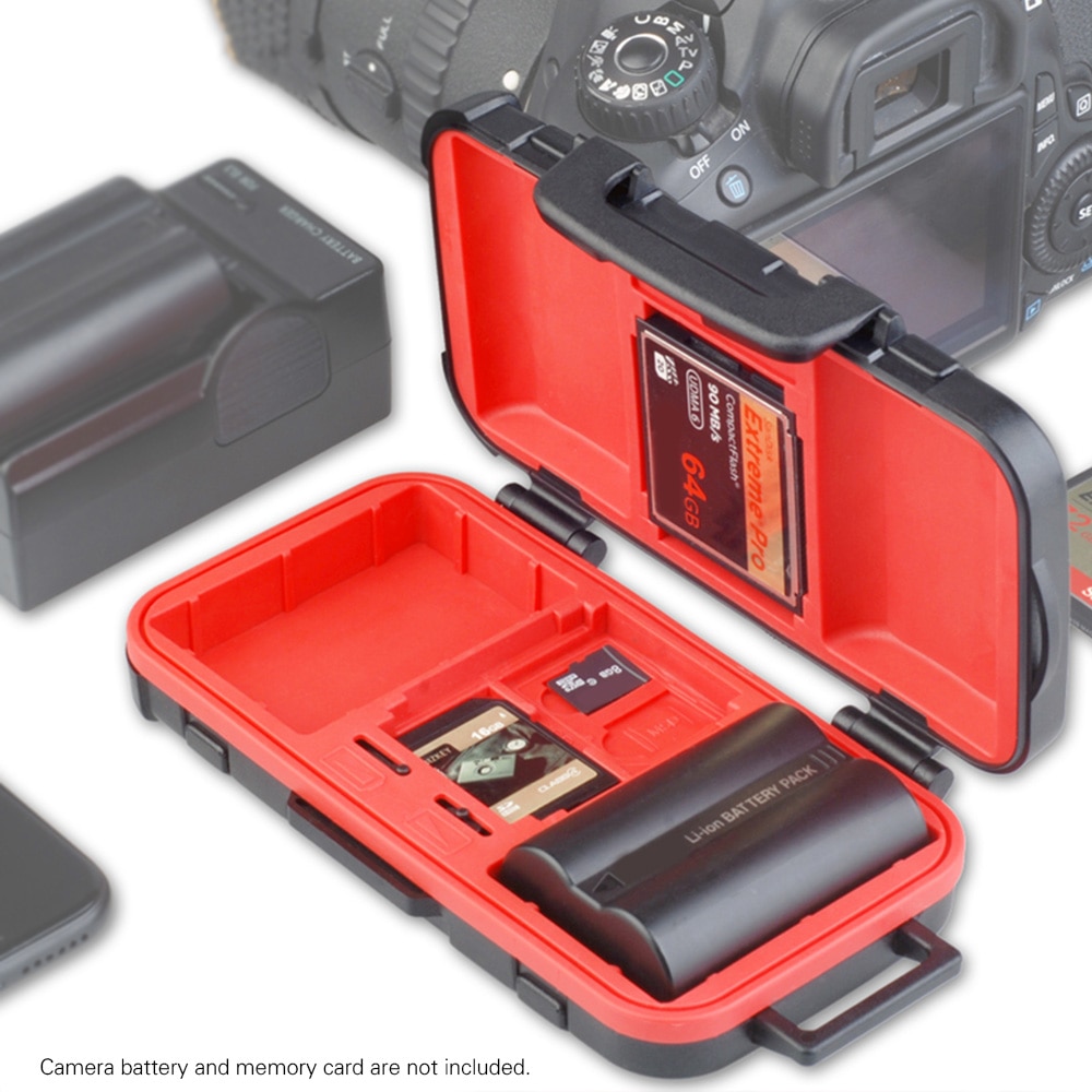 LENSGO D850 Waterdichte Memory Card Case Batterij Opbergdoos voor 2 Camera Batterijen 4 Sd-kaarten 8 TF Kaarten 2 CF/XQD Kaarten