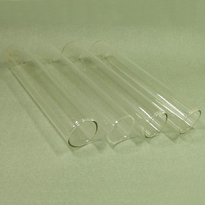 Lot5 20x150mm Clear Glassware Glass Test Tube with Flat bottom