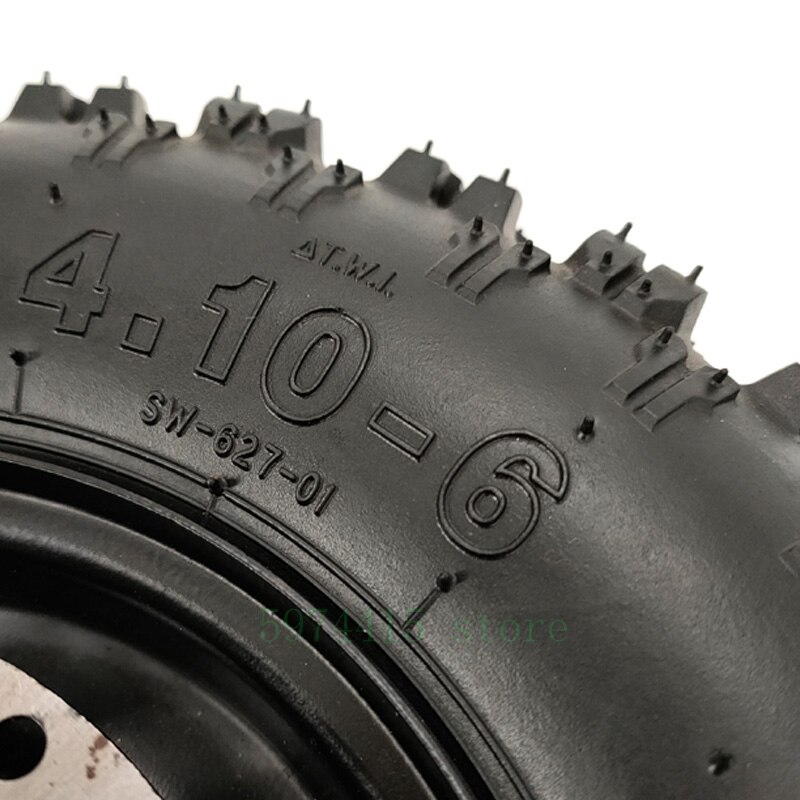 Storlek 4.10-6 däck och fälgar för alla modeller av atv go kart mini quad 47cc 49cc snöskoter 6 tums hjul premium snö