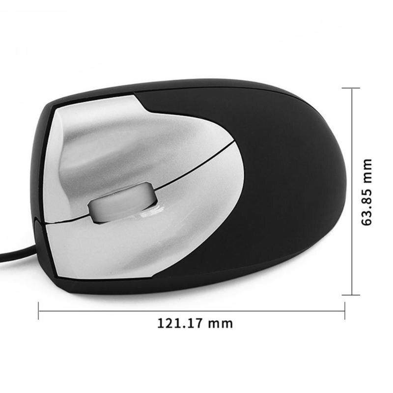 Wired Mouse Multi-function 3 Buttons USB Wired 1000 DPI Left Hands Mice Optical Vertical Office Mouse for Windows/Mac