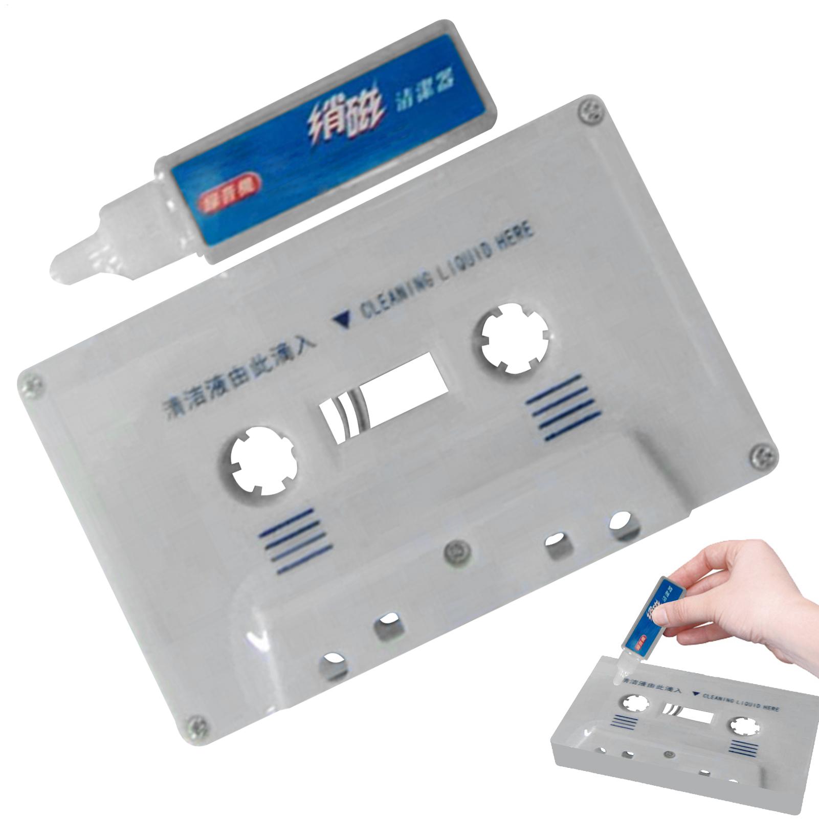 Cassette Tape Head Cleaner Demagnetizer Kits Cassette Cleaner Cassette Cleaning Fluids Dust Remover Audio Maintenance Set