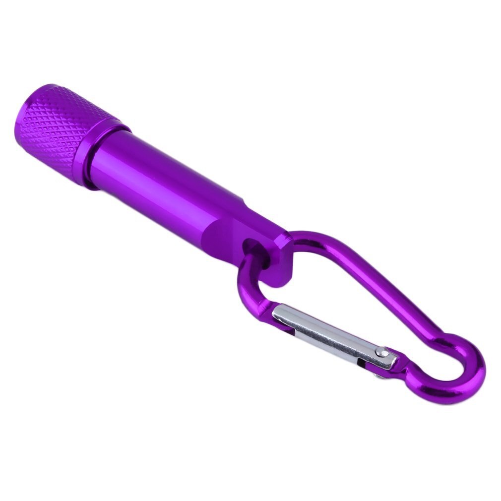 Mini lommelygte lommelygte karabinhage nøglering krog lampe bærbar 5 led mini lommelygte lys fakkel aluminium nøglering