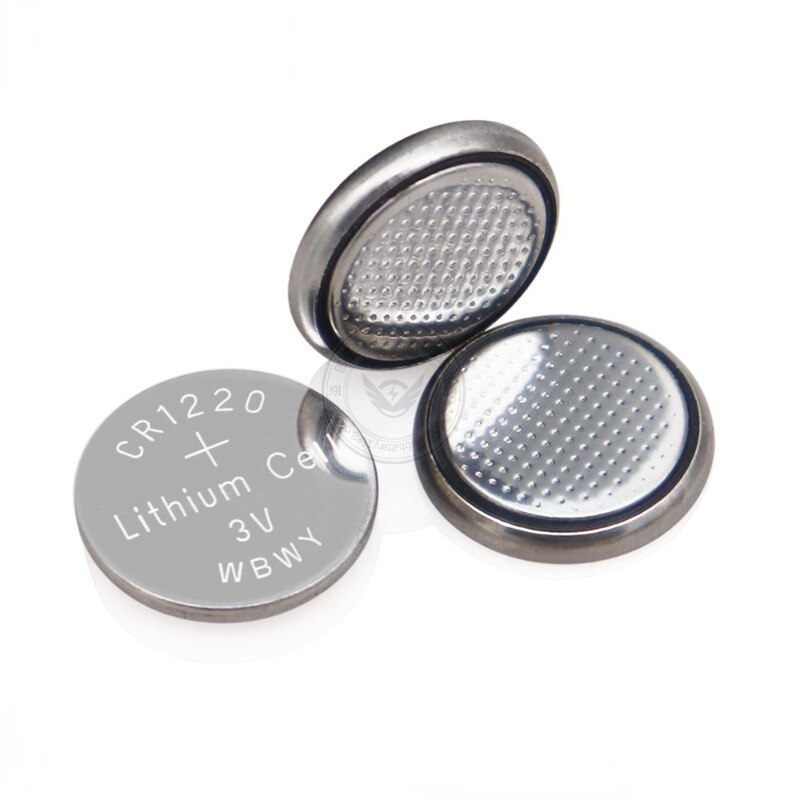 100 PCS CR1220 3V Environmental Protection Button Cell Toy Luminous Clock Remote Control Lithium Manganese Battery.