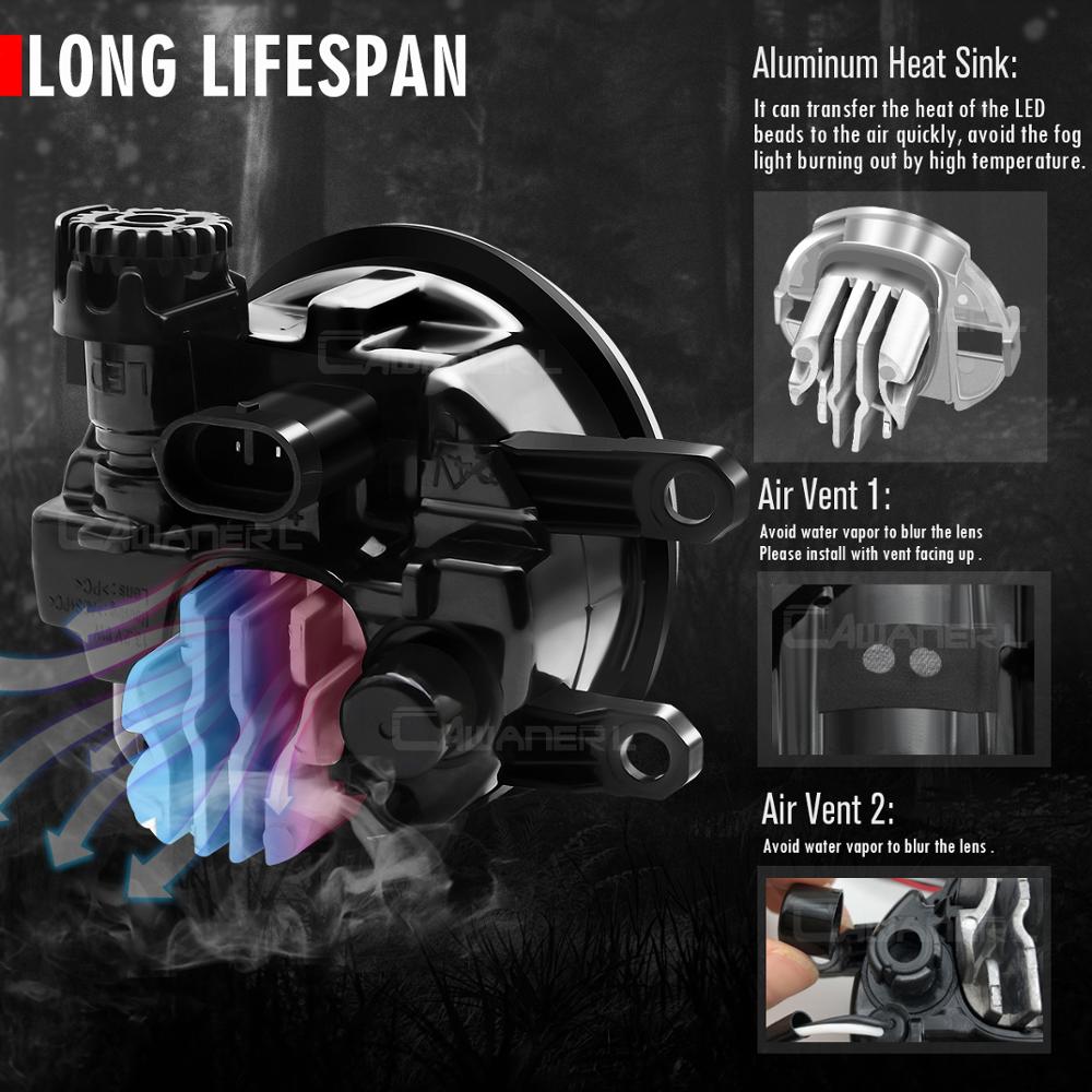 LED Fog Light Assembly Car Front Bumper Fog Lamp DRL 30W 8000LM 12V For Toyota Corolla Yaris Fortuner Verso HiLux Aygo IQ Matrix