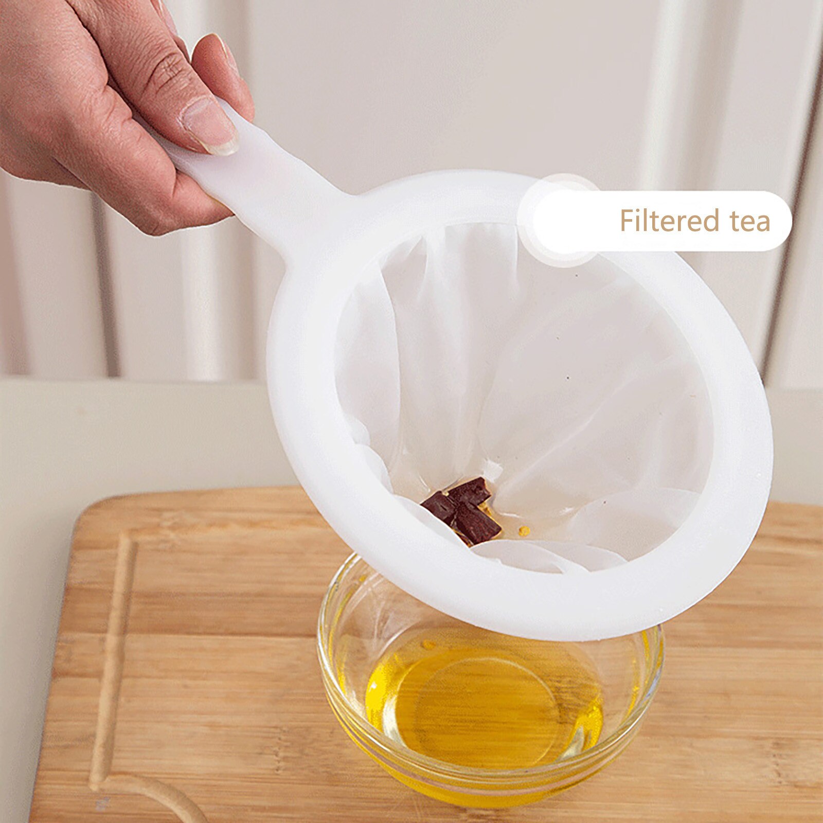 100/200/400 Mesh Reusable Nylon Ultra Fine Filter Mesh Strainer Spoon Sieve Soy Milk Juice Coffee Food Filter Kitchen Colander