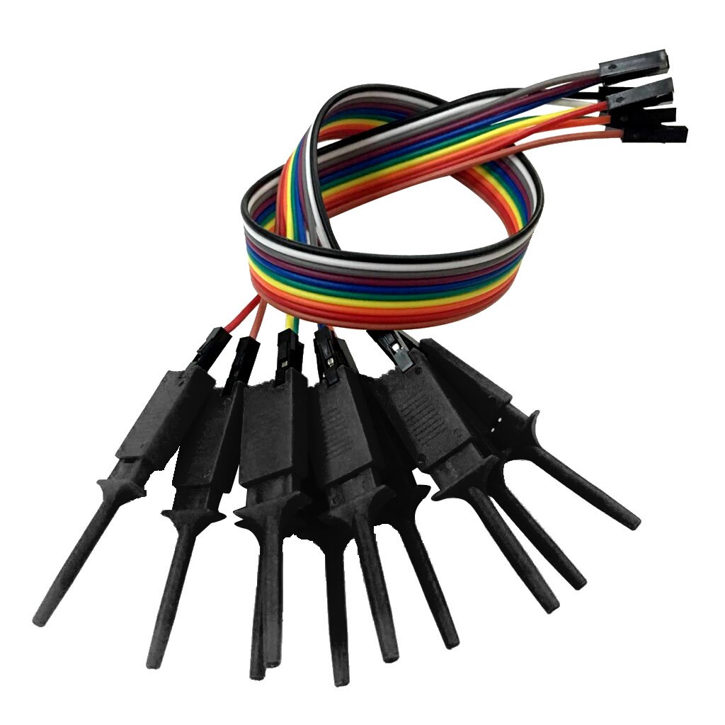 20 Pieces Logic Analyzer Cable Probe Test Hook Clip Line White+Black