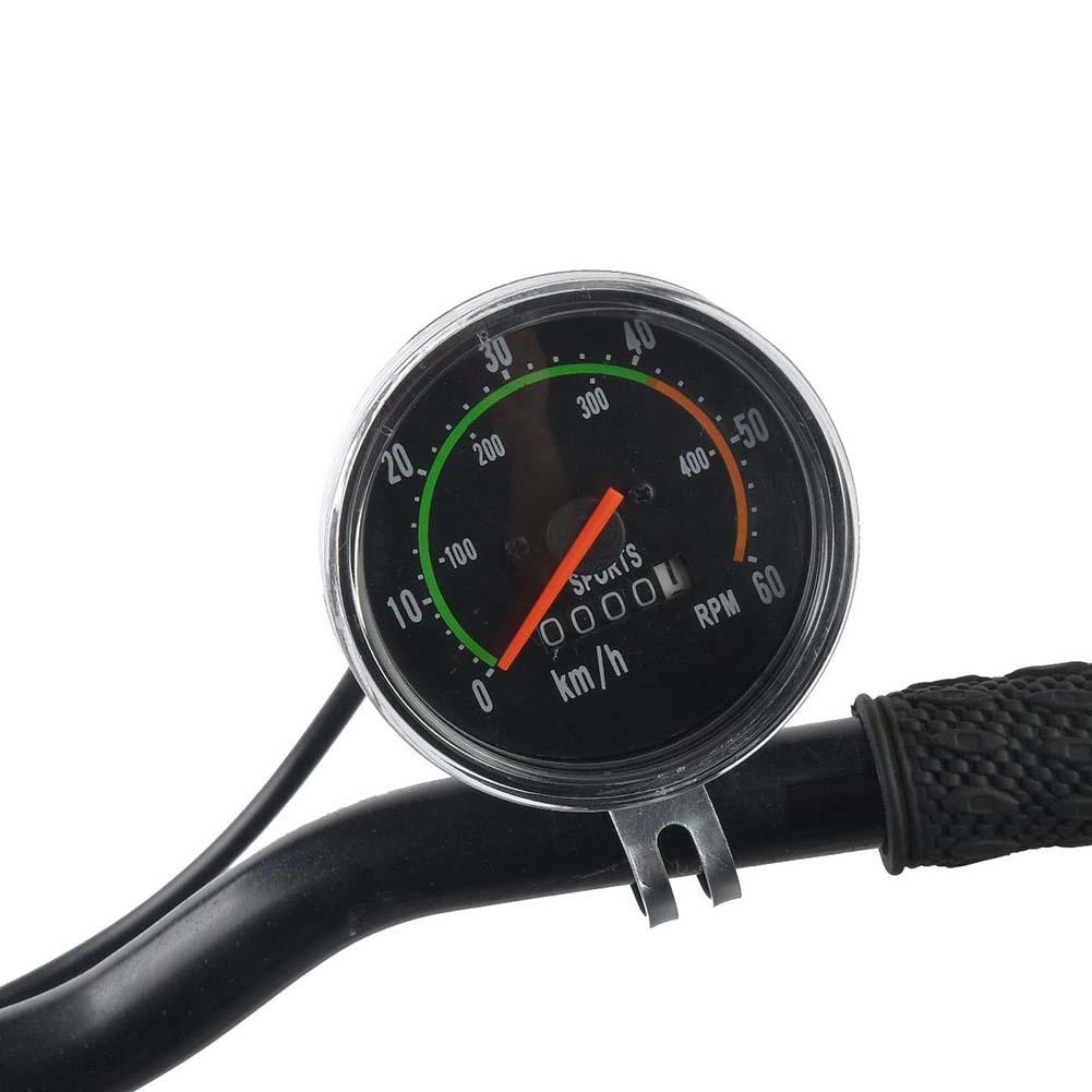 Bicycle Stopwatch Mechanical Classic Retro Bike Speedometer Bike Wired Milometer for 26/28/29/27.5inch Bike Bicycle Accessories