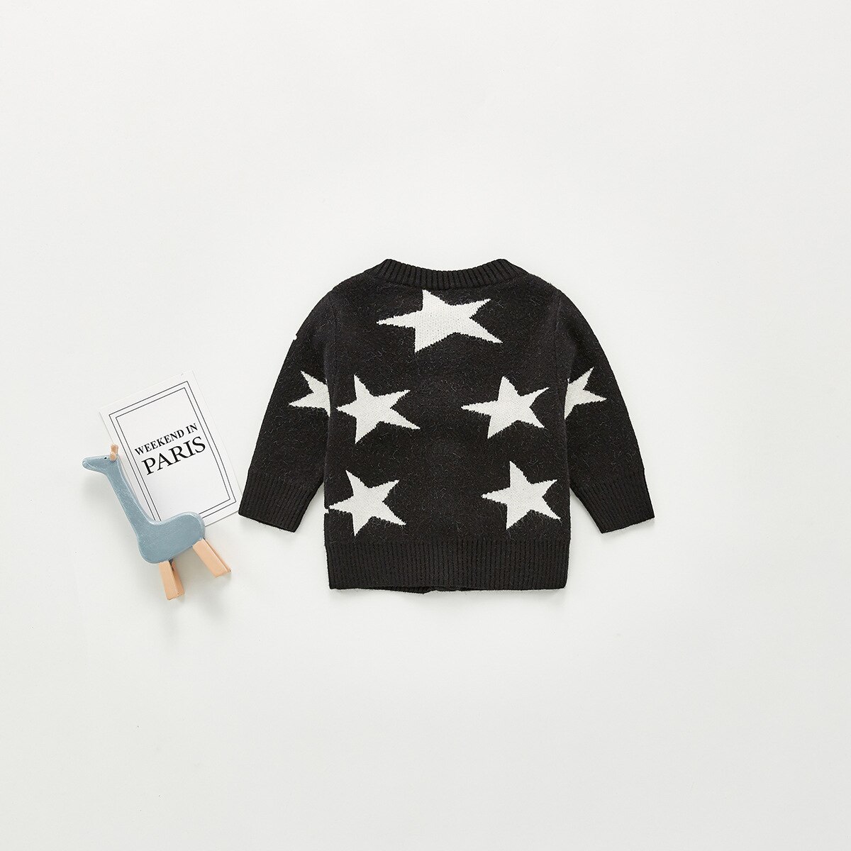 Spring Kids Boys Star Pattern Knit Cardigan