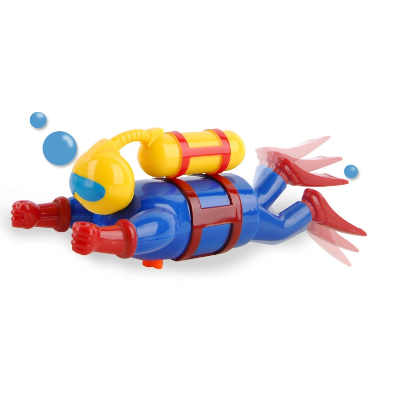 Wind-Up Diver Doll Toy Water Playing Diver Summer Swimming Pool Diving Bathing Toys
