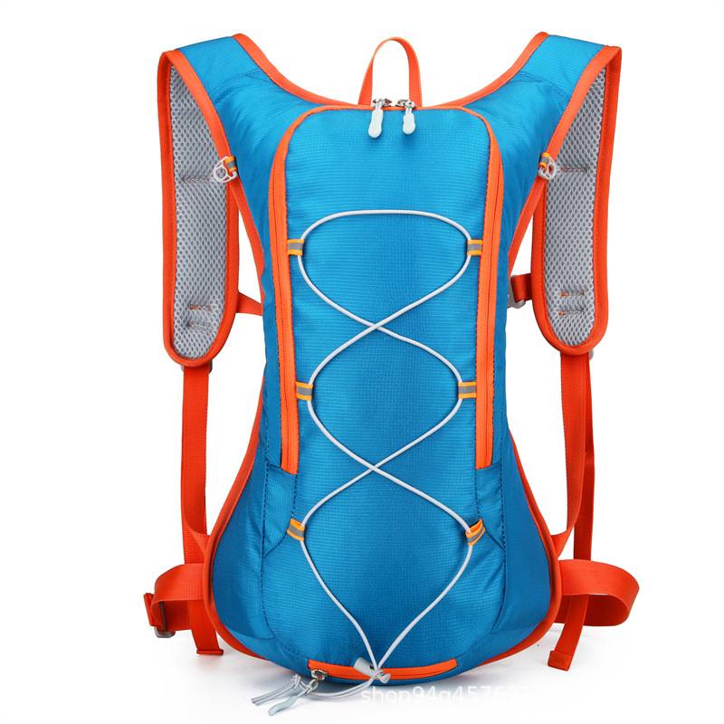 Neue 12L draussen Sport Fahrrad Radfahren Laufen Wandern Trinkbeutel Lagerung Helm Pack Wasserdicht UltraLight blasiert Rucksack: Blau