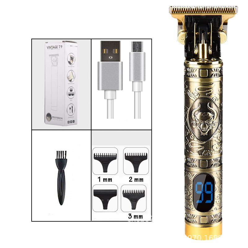 Cortadora de pelo para hombre, máquina de afeitar clásica, recargable, estilo de corte de pelo,: Style H