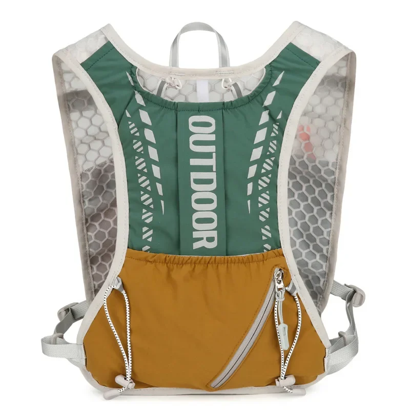 Hardlopen Hydraterend Vest Rugzak Fietsen Hydraterende Rugzak Wandelen Marathon Hydraterend Met 1.5L Waterzak 500ml Waterfles: grijze kleur