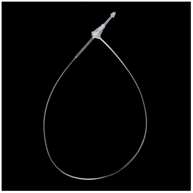 500 Pieces White Snap Lock Pins Loop Price Tag Fastener 7" 180mm