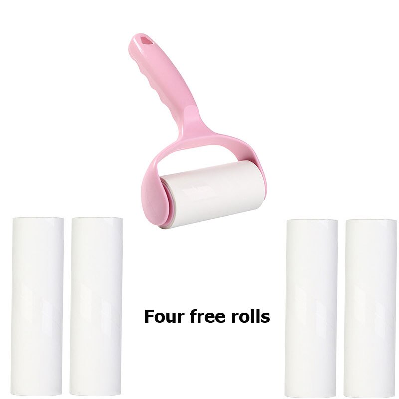 Papier anti-poussière collant, 5 rouleaux + 1 poignée, brosse adhésive déchirable, vêtements, brosse à peluches, Kit d&#39;épilation avec poignée: Style A