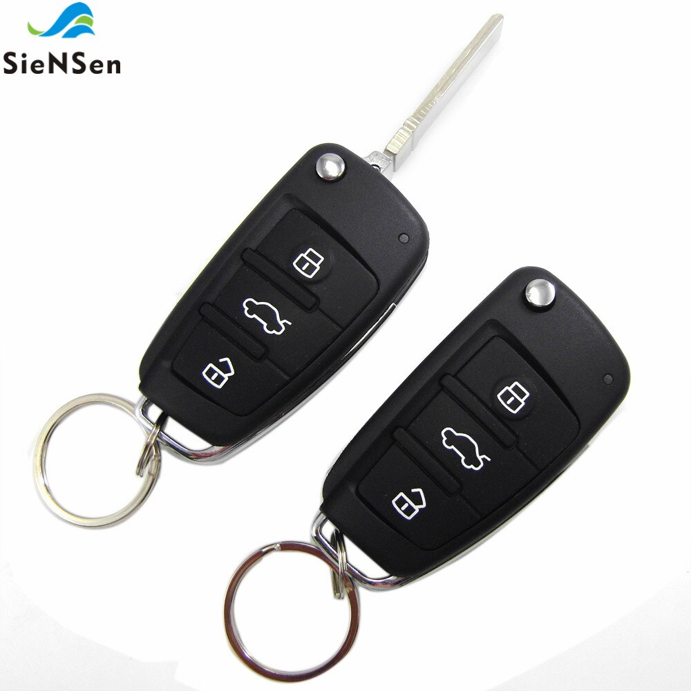 SieNSen Kit Central remoto de coche cerradura de la puerta sistema de entrada sin llave con Control remoto coche cerradura Central sistema de alarma automotriz M616-8118B