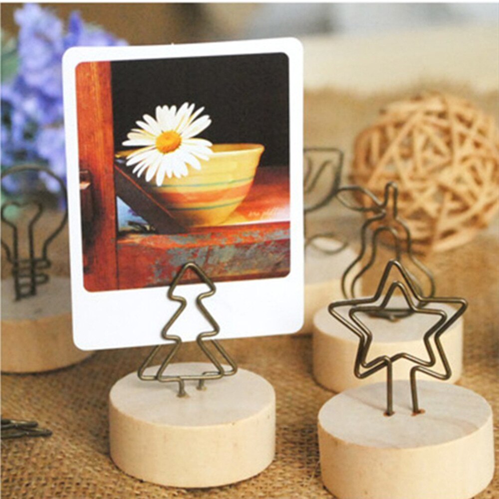 Bricolage artisanat en bois original bois fer pince porte-notes porte-cartes de visite décoration de la maison bricolage accessoire fait main