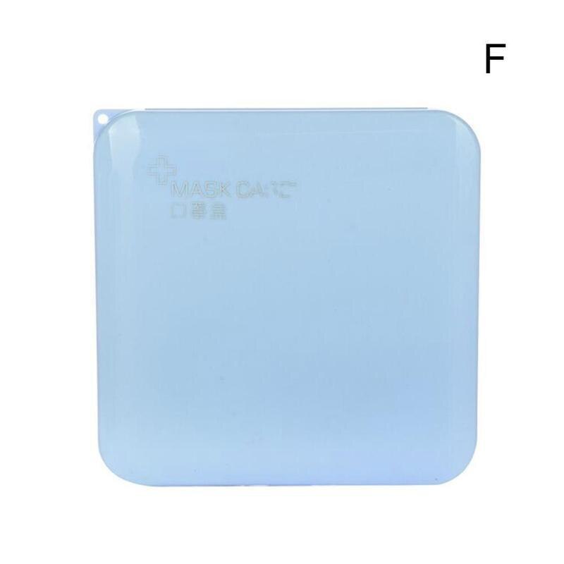 1pc boîtes magasin masques jetable masque boîte de rangement Portable Pp joint médecine boîte anti-poussière boîte de rangement pour stocker masques boîte de support: Blue