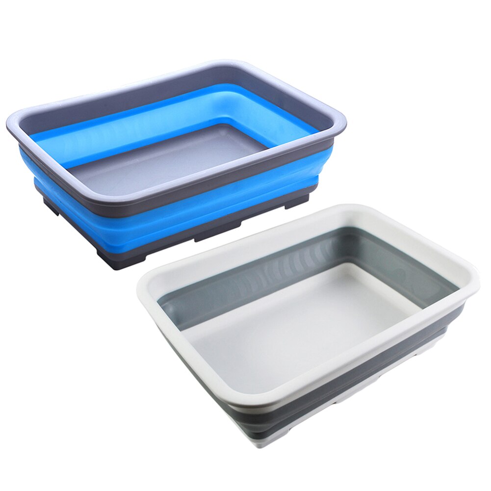 Portable Foldable Basin Eco-friendly Plastic Wash Basin Collapsible Washing Up Bowl Laundry Vegetables Washtub for Home Travel