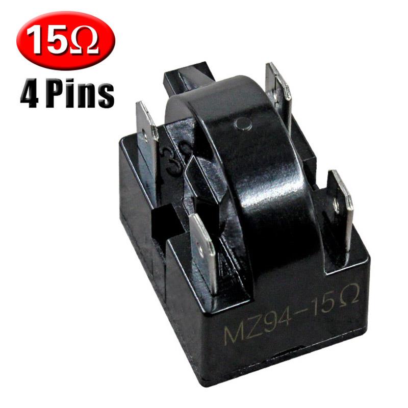1pc 4 pin 15 ohm jääkaappi ptc käynnistin jääkaappi pakastin kompressori käynnistysosa jääkaapin käynnistin iso sisäosa