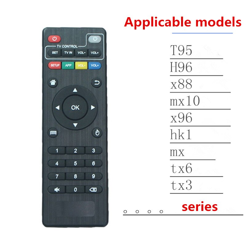 Mando a distancia IR para Android TV Box H96 max/tX6/X96q/X88 pro/HK1 box/H50/TX3mini/T95 plus/a95x f4, Control remoto de repuesto
