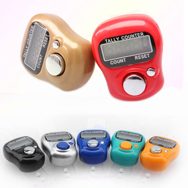 Electronic Digital Counter LCD Portable Hand Operated Tally for Kitchen Random Color SEC88