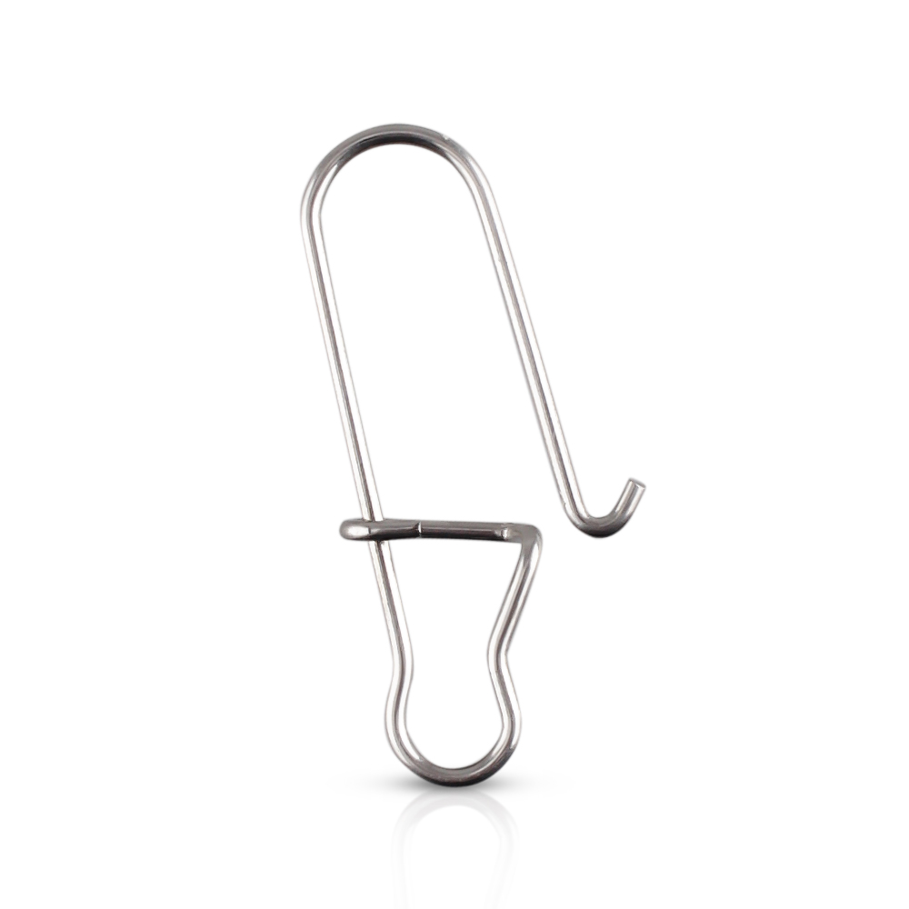 DNDYUJU 100pcs Stainless Steel Hook Fast Clip Lock Snap Swivel Solid Rings Safety Snaps Fishing Hook Connector