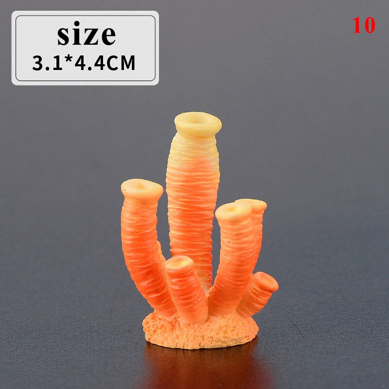 Colorful Resin Aquarium Artificial Coral Reef Decoration Fish Tank Coral Stone Landscape Ornament Aquarium Accessories 10 Styles: 10
