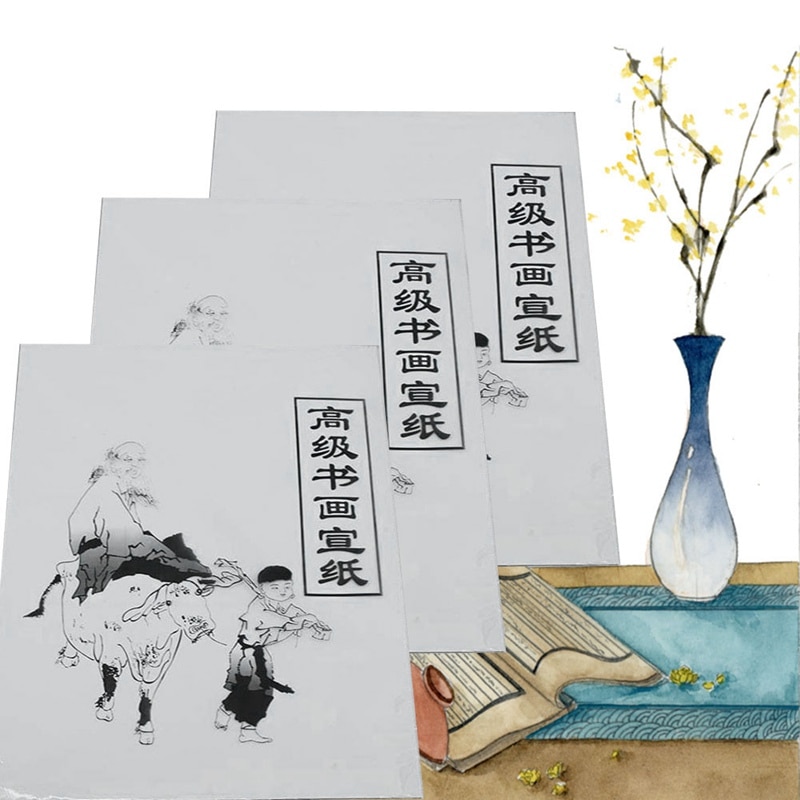 30 Sheet White Painting Paper Traditional Xuan Paper Rice Paper Chinese Painting & Calligraphy 35.5cm*25.5cm