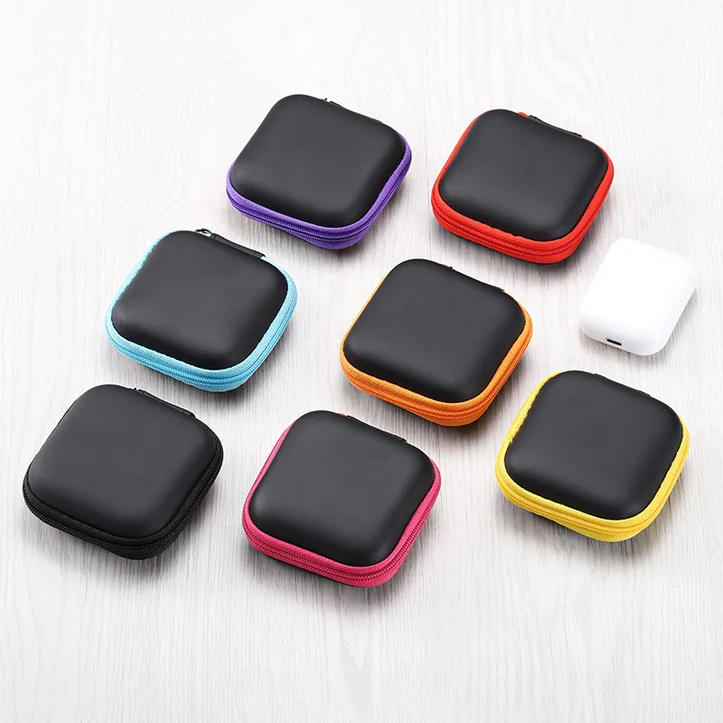 Mini Rits Harde Hoofdtelefoon Houder Case Draagbare Oordopjes Pouch box Oortelefoon Opbergtas Beschermende USB Kabel Organizer