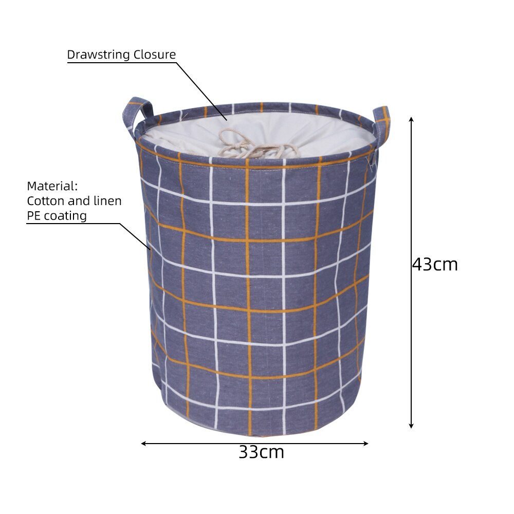 40x50cm Geometric Folding Laundry Basket Round Storage Bin Bag Hamper Collapsible Clothes Bucket Organizer Large Capacity