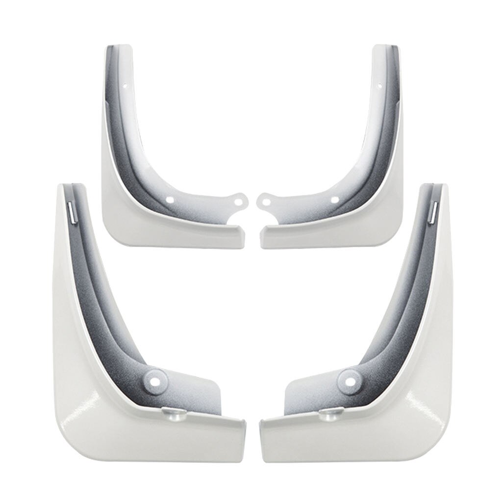 4Pc White Car Mud Flap Guard Mudguard Mudflap Fit for Tesla Model 3 16-19