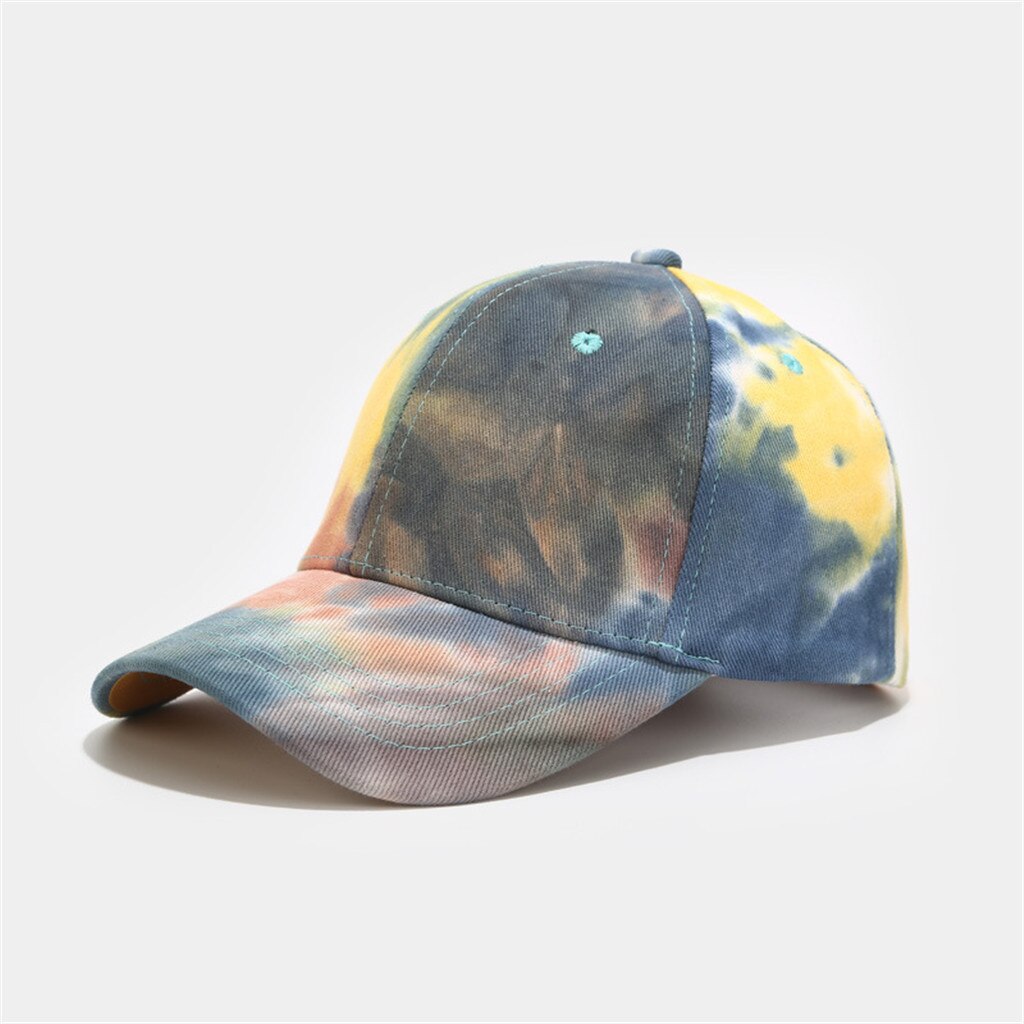 Tie-Dye Printing Ladies And Men's Baseball Caps Men And Women Couples Colorful Baseball Caps Adjustable Caps Sun Hats: GY