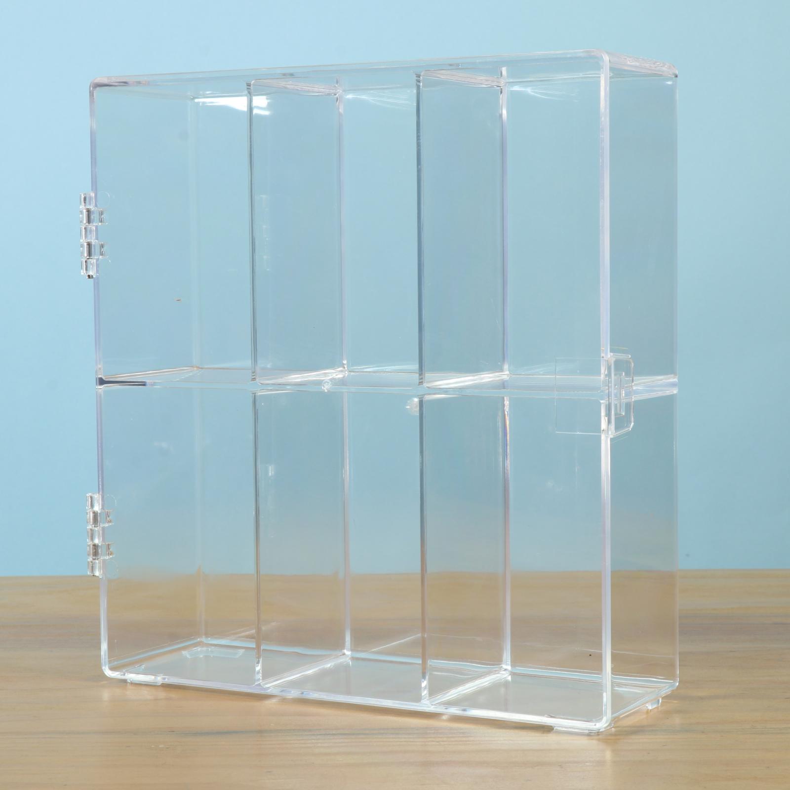 Acrylic Display Rack Multi-Layer Dustproof 6 Shelves Vertical Protector for Home Bedroom Blind Box Doll Model Miniatures